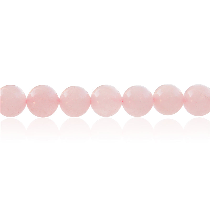 Perles de cristal de quartz rose naturel rondes trou 4mm 0.8mm environ 98 pièces 39cm sur fil