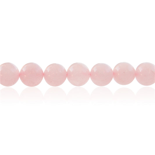 Perles de cristal de quartz rose naturel rondes trou 4mm 0.8mm environ 98 pièces 39cm sur fil