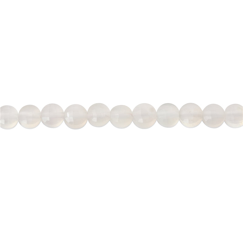 Natural Grey Agate Beads Flat Round Faceted 4mm Hole 0.6mm about 95pcs 39cm strand