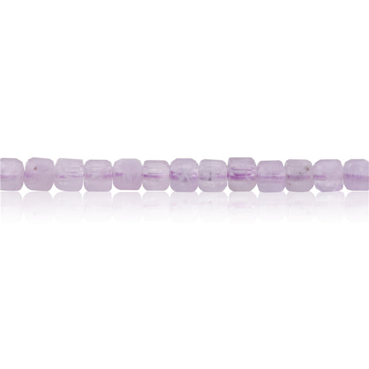 Perles de Jade Violet naturel Cube à Facettes Trou 4mm 0.6mm Environ 93pcs Fil de 39cm