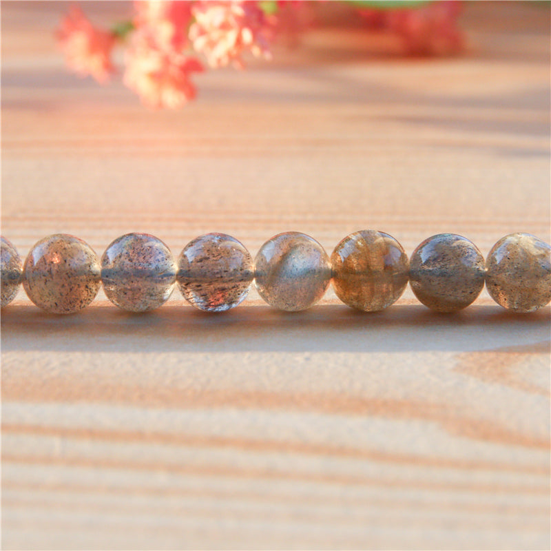 Perles Labradorite naturelle ronde 4mm trou 0.8mm environ 98pcs 39cm sur fil