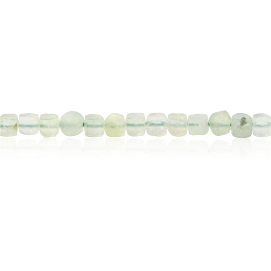 Natural Prehnite Beads Faceted Cube 4mm Hole 0.6mm about 93pcs 39cm strand