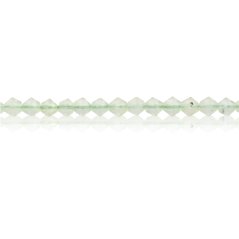 Grânulos de prehnite natural facetados losango 4 mm furo 0,6 mm cerca de 103 peças 39 cm fio