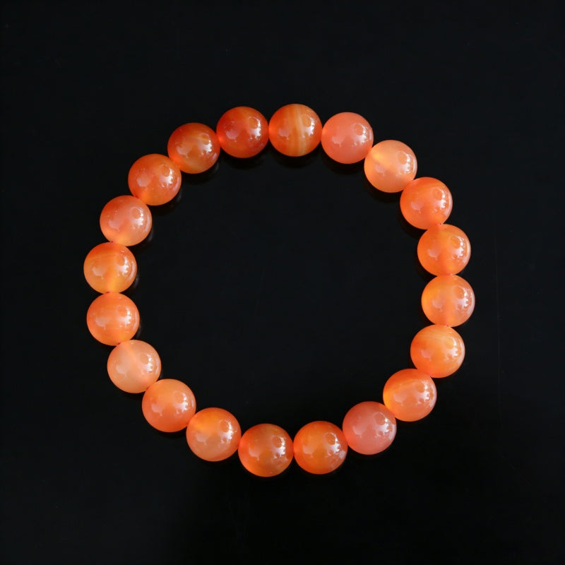 Carnelian Stretch Bracelet  Round 6mm Women Men Gift × 1 Pc