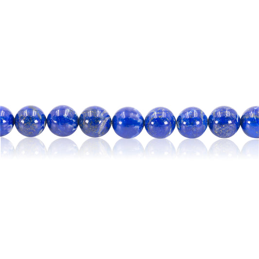 Perles Lapis-lazuli naturelles rondes 6mm trou 0.8mm environ 65pcs sur fil 39cm