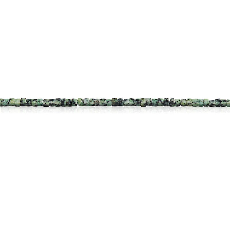 Natürliche afrikanische Türkisperlen, Würfel, 2,5 mm, Loch 0,7 mm, ca. 153 Stück, 39 cm Strang