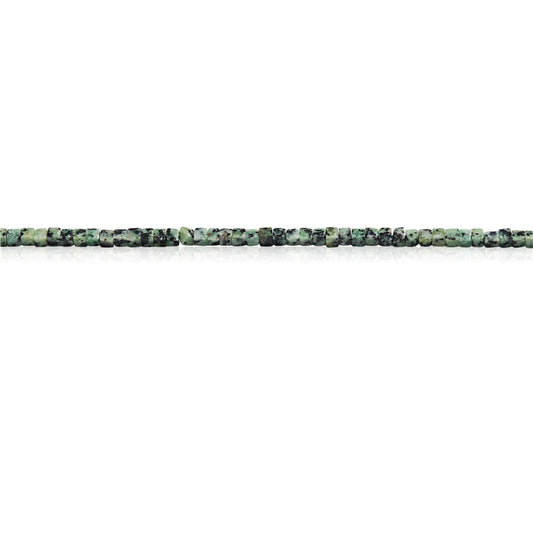 Natürliche afrikanische Türkisperlen, Würfel, 2,5 mm, Loch 0,7 mm, ca. 153 Stück, 39 cm Strang