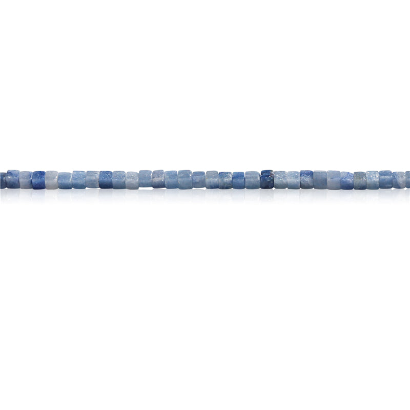 Natürliche blaue Aventurinperlen, Würfel, 2,5 mm, Loch 0,7 mm, ca. 153 Stück, 39 cm Strang