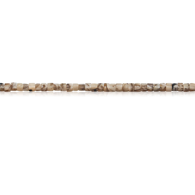 Natürliche Feldspatperlen, Würfel, 2,5 mm, Loch 0,7 mm, ca. 153 Stück, 39 cm Strang