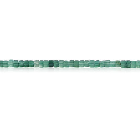 Perles Aventurine Verte Naturelle Cube 2.5mm Trou 0.7mm Environ 153pcs Fil 39cm