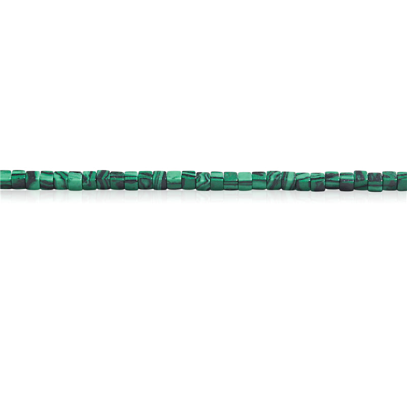 Malachite Beads Cube 2.5mm Hole 0.7mm about 153pcs 39cm strand