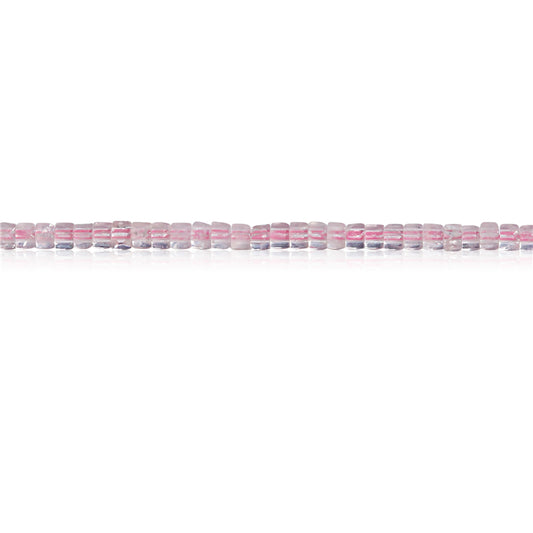 Natural Rose Quartz Beads Cube 2.5mm Hole 0.7mm about 153pcs 39cm strand