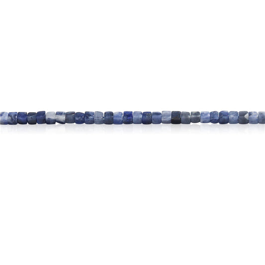 Natural Sodalite Beads Cube 2.5mm Hole 0.7mm about 153pcs 39cm strand