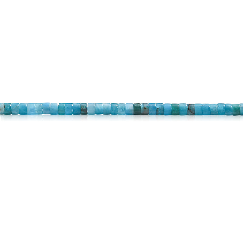 Perline di apatite naturale Heishi 2x3 mm Foro 0,6 mm circa 199 pezzi da 39 cm di filo