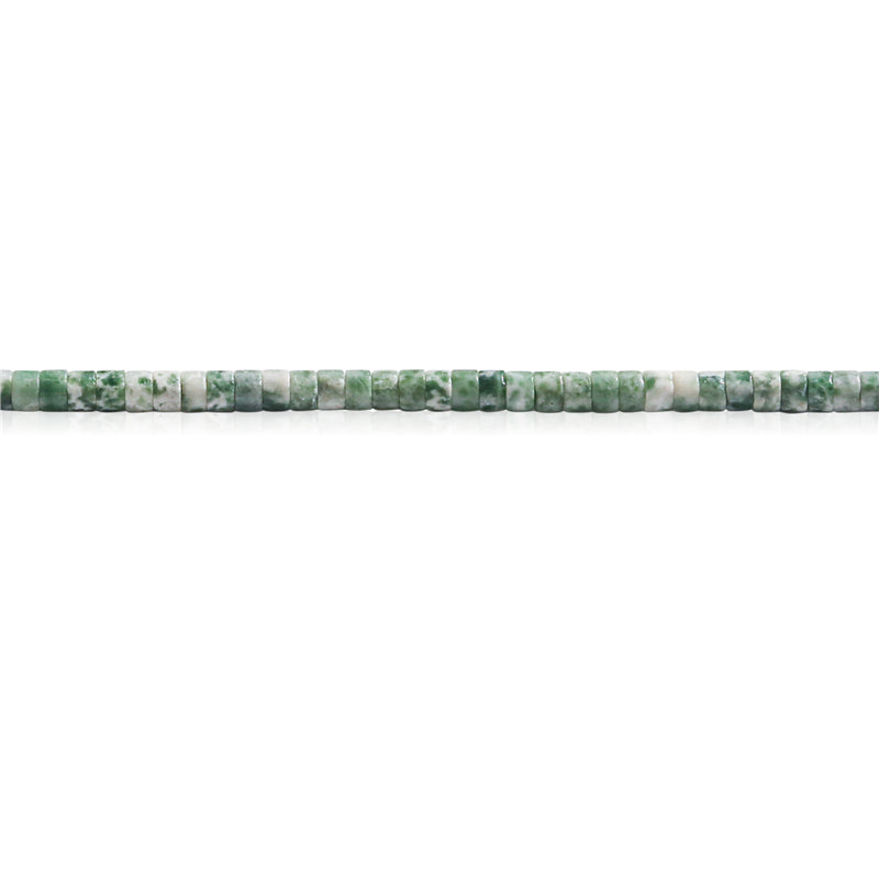 Natural Green Spot Jasper Beads Heishi 2x3mm Hole 0.6mm about 199pcs 39cm strand