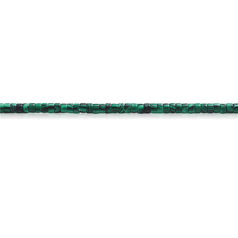 Perline di malachite Heishi 2x3 mm Foro 0,6 mm circa 199 pezzi filo da 39 cm