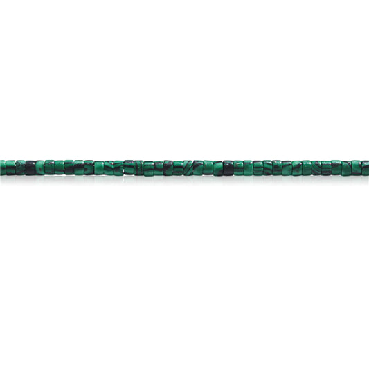 Malachite Beads Heishi 2x3mm Hole 0.6mm about 199pcs 39cm strand