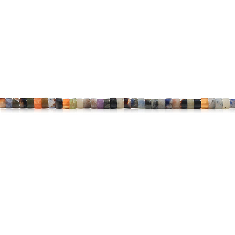 Natural Mix Stone Beads Heishi 2x3mm Hole 0.6mm about 199pcs 39cm strand