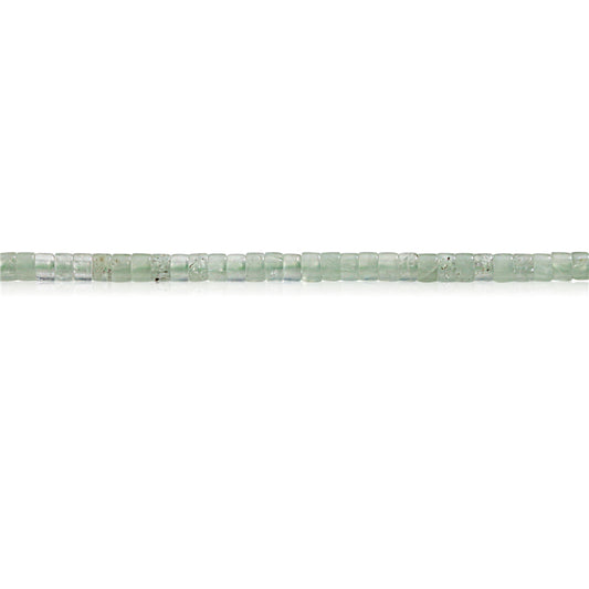 Perline di prehnite naturale Heishi 2x3 mm Foro 0,6 mm circa 199 pezzi da 39 cm di filo