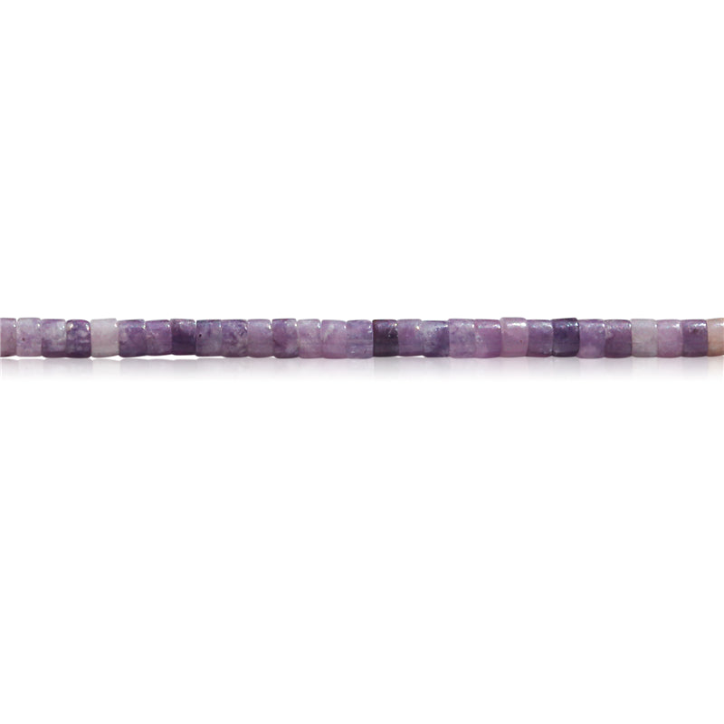 Natural Purple Lepidolite Beads Heishi 2x3mm Hole 0.6mm about 199pcs 39cm strand