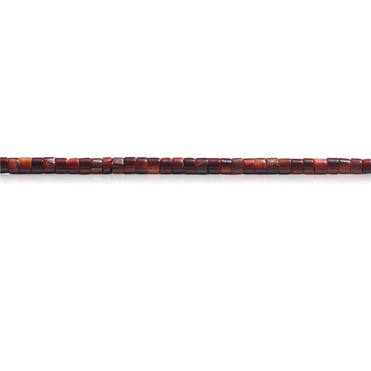 Natürliche rote Tigerauge-Perlen, Heishi, 2 x 3 mm, Loch 0,6 mm, ca. 199 Stück, 39 cm Strang