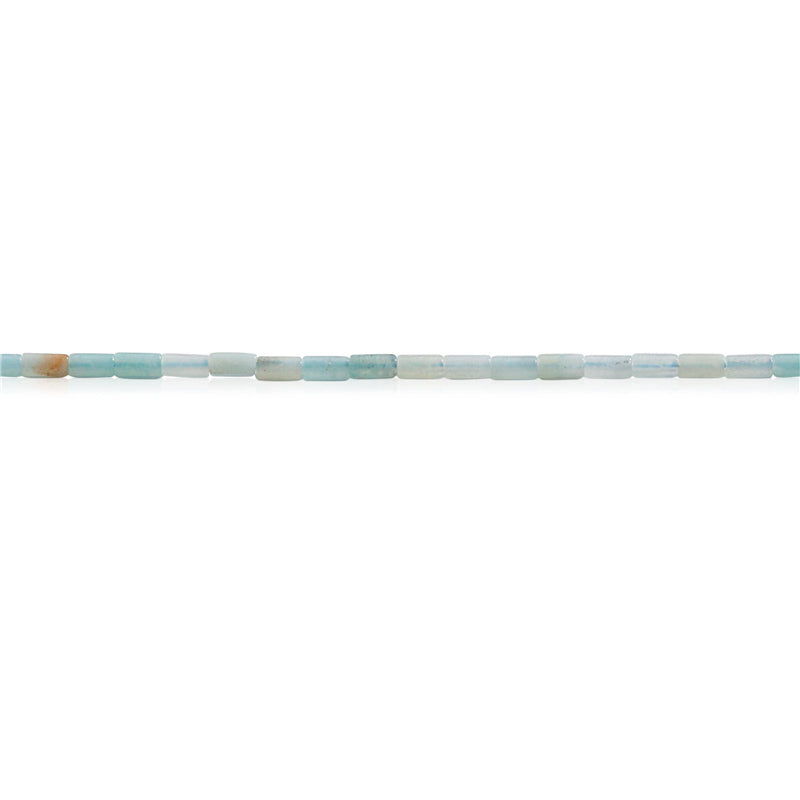 Natural Amazonite Beads Tube 2x4mm Hole 0.8mm about 97pcs 39cm strand