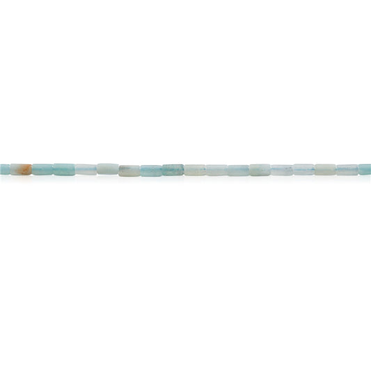 Perles Amazonite naturelle tube 2x4mm trou 0.8mm environ 97pcs 39cm sur fil