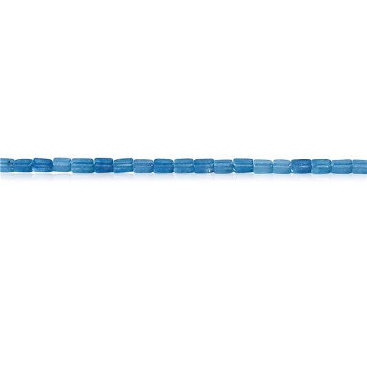 Natürliche blaue Aventurinperlen, rechteckig, 2 x 4 mm, Loch 0,7 mm, ca. 97 Stück, 39 cm Strang