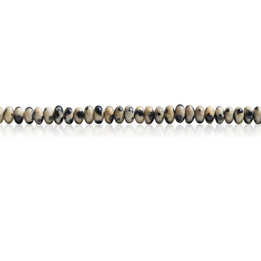 Natürliche dalmatinische Abacus-Perlen, 2 x 4 mm, Loch 0,8 mm, ca. 165 Stück, 39 cm Strang