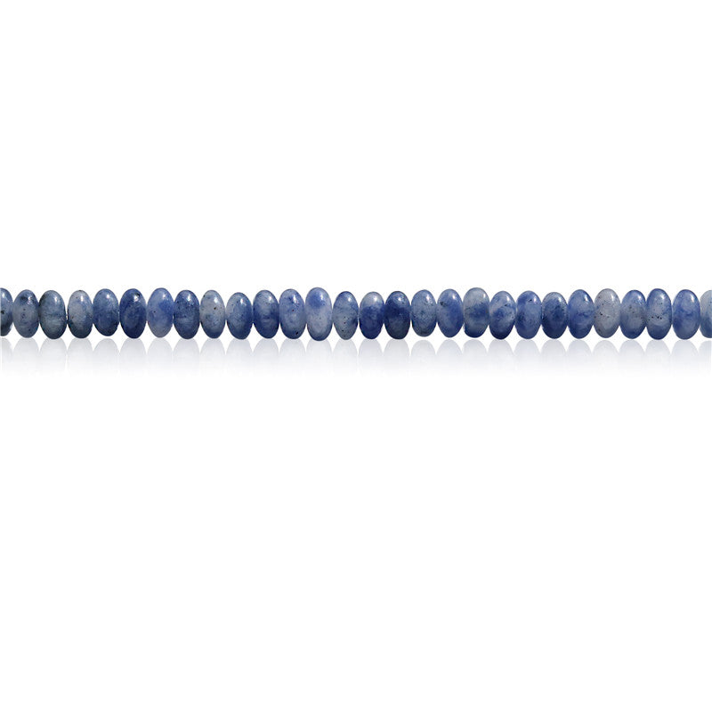 Natural Dot White Blue Beads Abacus 2x4mm Hole 0.8mm  about 165pcs 39cm strand