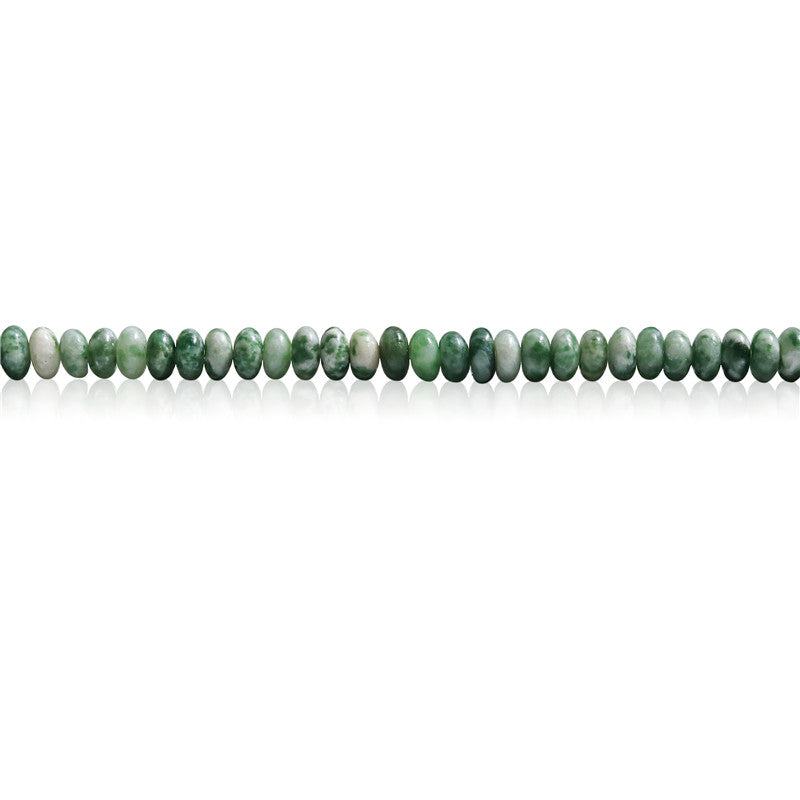 Natürliche grüne Punktperlen, Abakus, 2 x 4 mm, Loch 0,8 mm, ca. 165 Stück, 39 cm Strang