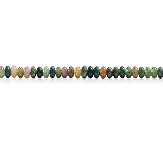 Perles d'agate indienne naturelle boulier 2x4mm trou 0.8mm environ 165pcs 39cm sur fil