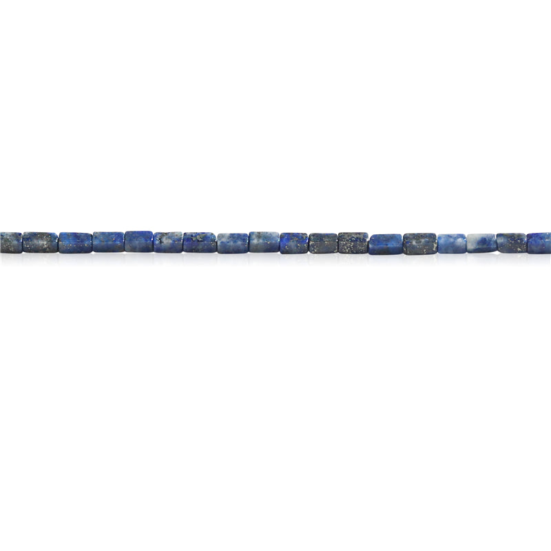 Natürliche Lapislazuli-Perlen, rechteckig, 2 x 4 mm, Loch 0,7 mm, ca. 97 Stück, 39 cm Strang