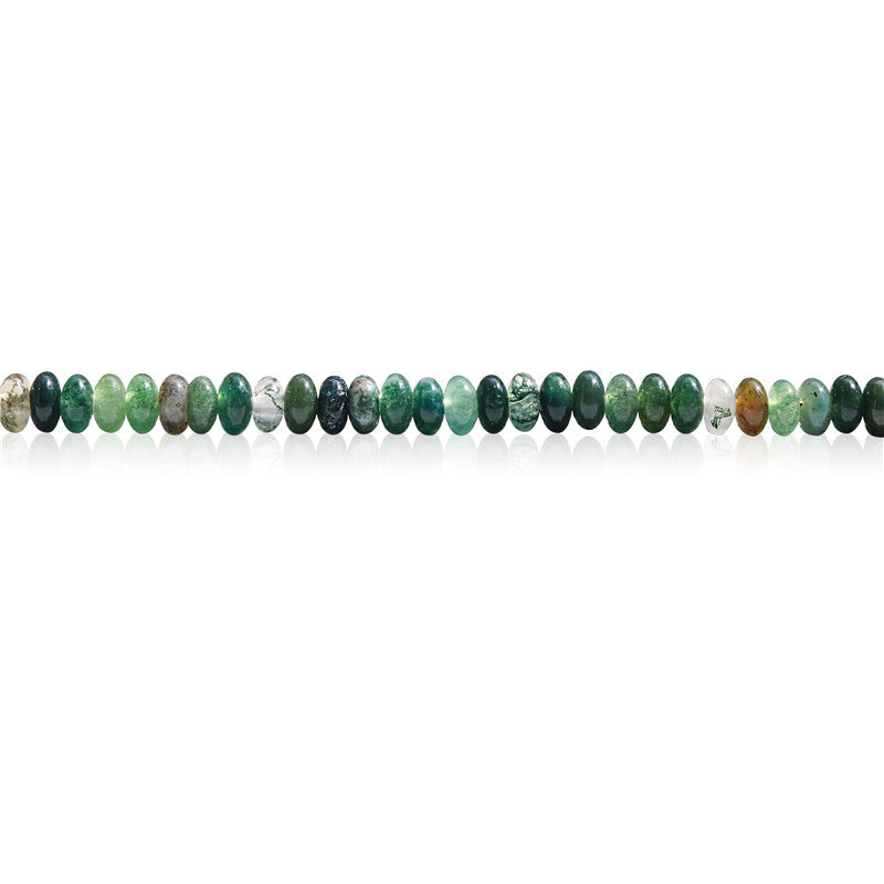 Natural Moss Agate Beads Abacus 2x4mm Hole 0.8mm  about 165pcs 39cm strand