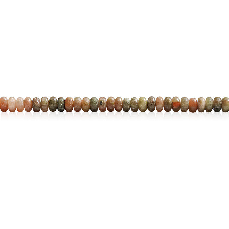 Perline naturali di Unakite Abacus 2x4mm Foro 0.8mm circa 165pz filo da 39cm