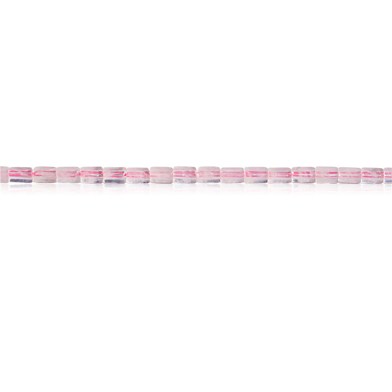 Contas de quartzo rosa natural retângulo 2x4mm furo 0,7mm cerca de 97pcs 39cm fio