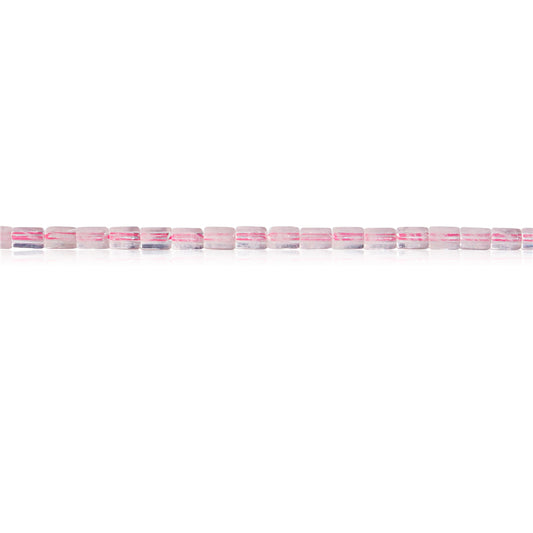 Contas de quartzo rosa natural retângulo 2x4mm furo 0,7mm cerca de 97pcs 39cm fio