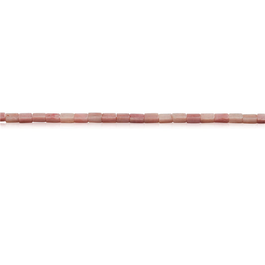 Natürliche Rhodochrosit-Perlen, rechteckig, 2 x 4 mm, Loch 0,7 mm, ca. 97 Stück, 39 cm Strang