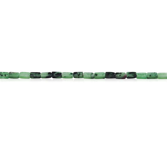 Perline Zoisite rubino naturale rettangolo 2x4 mm foro 0,7 mm circa 97 pezzi filo da 39 cm