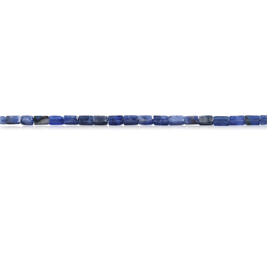 Perline di sodalite naturale rettangolo 2x4 mm foro 0,7 mm circa 97 pezzi filo da 39 cm