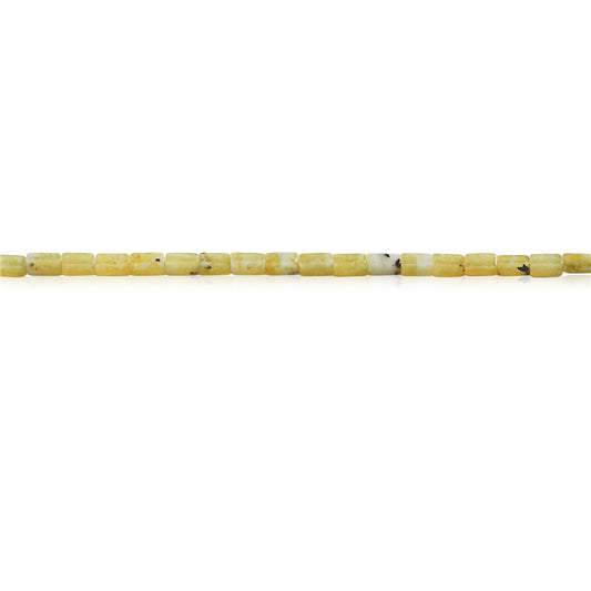 Natürliche gelbe Gras-Türkis-Perlen, rechteckig, 2x4 mm, Loch 0,7 mm, ca. 97 Stück, 39 cm Strang