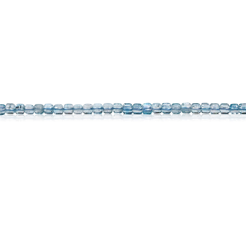 Natürliche blaue Topasperlen, facettierter Würfel, 2,5 mm, Loch 0,7 mm, ca. 156 Stück, 39 cm Strang