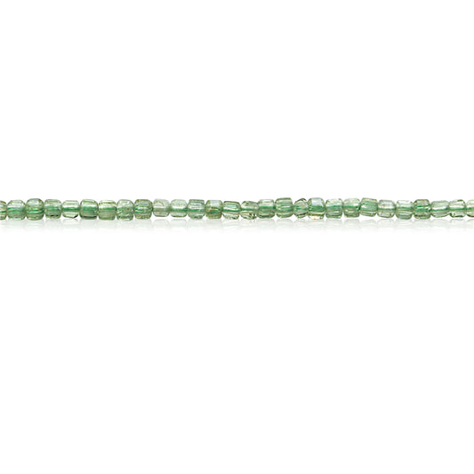 Natürliche grüne Apatitperlen, facettierter Würfel, 2,5 mm, Loch 0,7 mm, ca. 156 Stück, 39 cm Strang