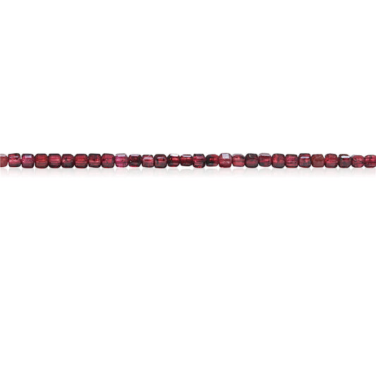 Natural Garnet Beads Faceted Cube 2.5mm Hole 0.7mm about 156pcs 39cm strand