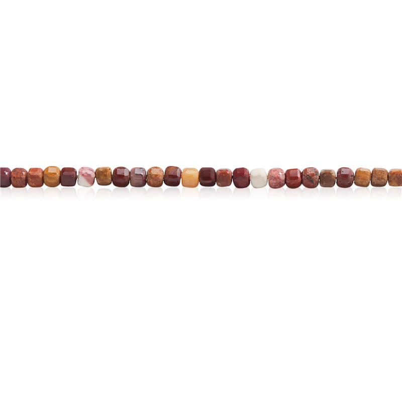 Perles Mookaite naturelles Cube à facettes 2.5mm trou 0.7mm environ 156pcs 39cm sur fil