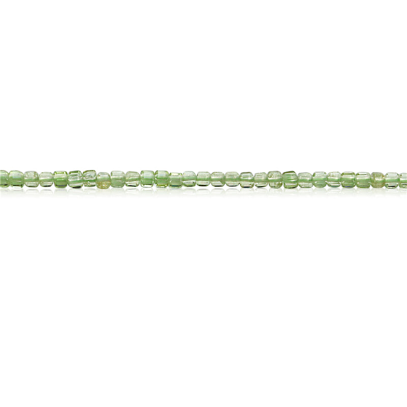 Natural Peridot Crystal Beads Faceted Cube 2.5mm Hole 0.7mm about 156pcs 39cm strand