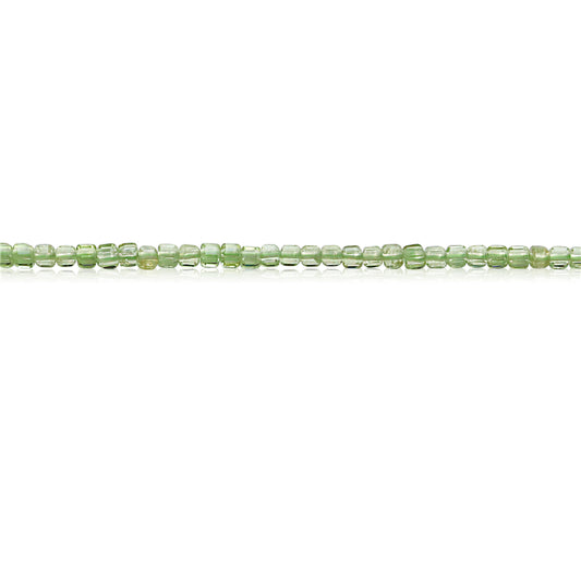 Natürliche Peridot-Kristallperlen, facettierter Würfel, 2,5 mm, Loch 0,7 mm, ca. 156 Stück, 39 cm Strang