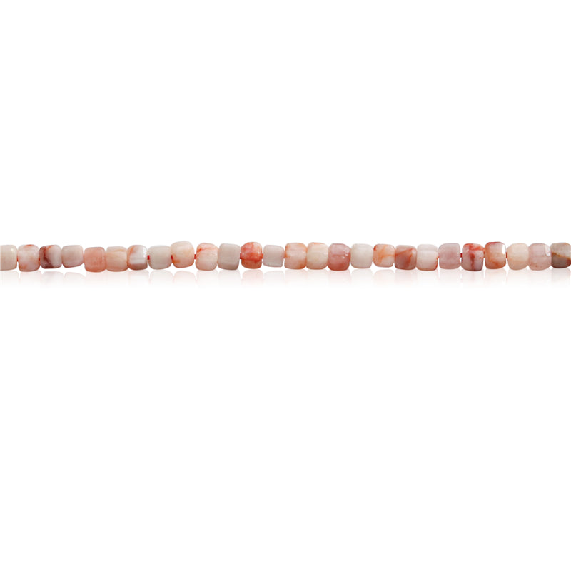 Perles rondes en forme de lignes rouges naturelles, Cube à facettes, trou de 2.5mm, 0.7mm, environ 156 pièces, fil de 39cm