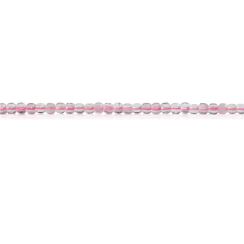 Natural Rose Quartz Beads Faceted Cube 2.5mm Hole 0.7mm about 156pcs 39cm strand