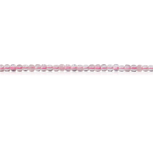 Natural Rose Quartz Beads Faceted Cube 2.5mm Hole 0.7mm about 156pcs 39cm strand